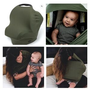 NWT! Simka Rose 6-in-1 Baby Nursing Cover & Canopy, Moss (Dark Green)